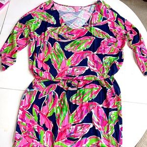 Lilly Pulitzer cinched waist t-shirt dress